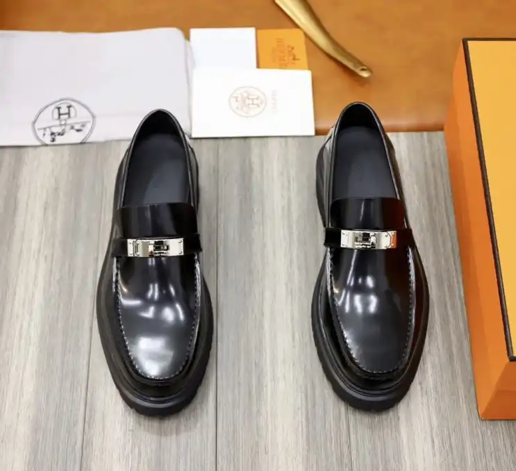 hype Hermes Leather Shoes