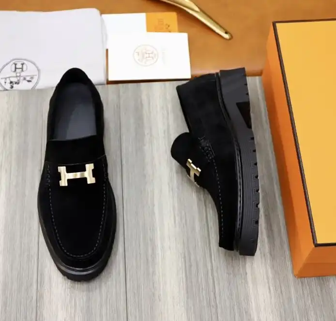 hype Hermes Leather Shoes