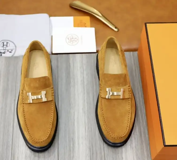 hype Hermes Leather Shoes