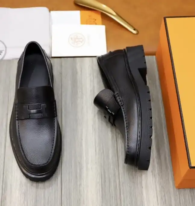 hype Hermes Leather Shoes