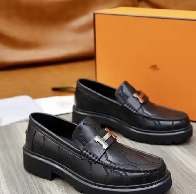 hype Hermes Leather Shoes