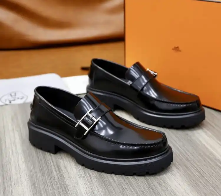 hype Hermes Leather Shoes