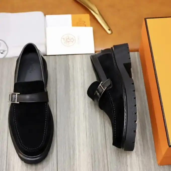 hype Hermes Leather Shoes