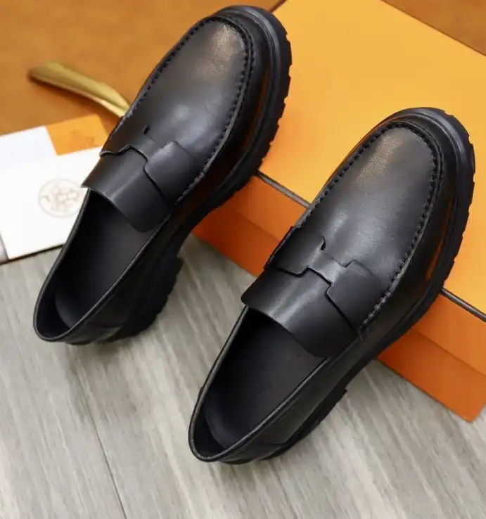 hype Hermes Leather Shoes