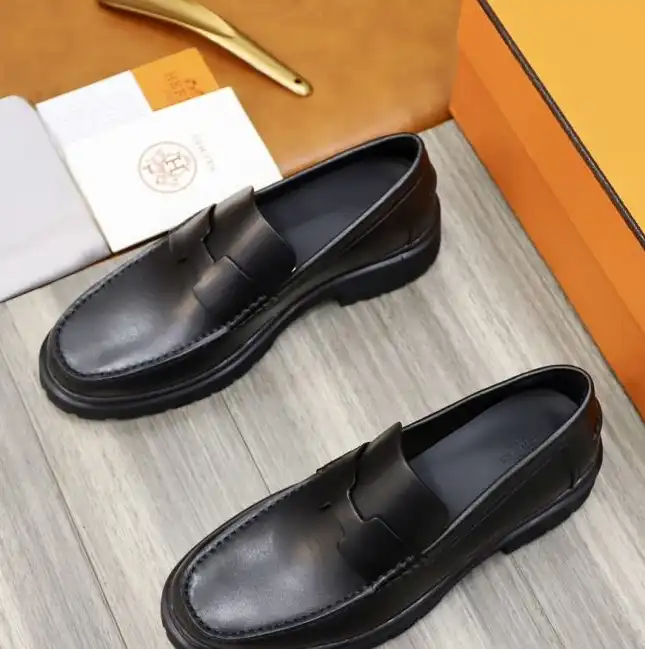 hype Hermes Leather Shoes