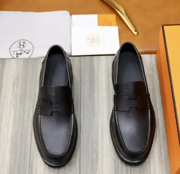 hype Hermes Leather Shoes