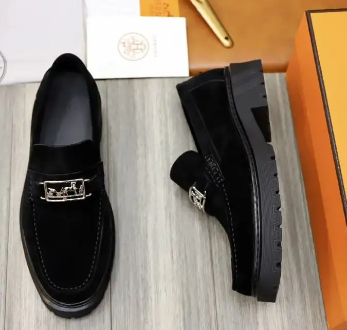 hype Hermes Leather Shoes