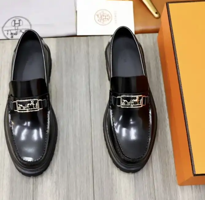 hype Hermes Leather Shoes