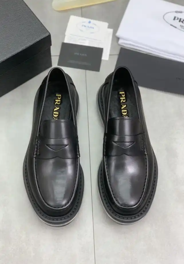 hype Prada Leather Shoes