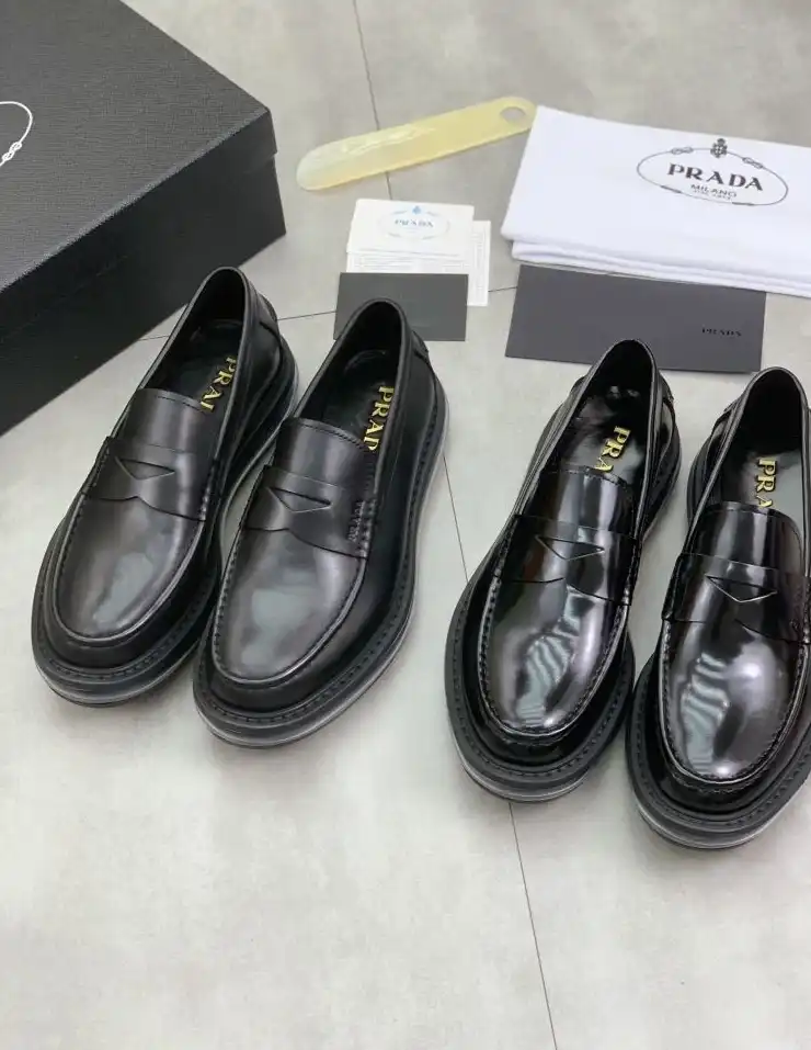 hype Prada Leather Shoes