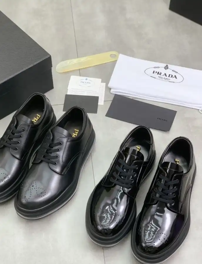 hype Prada Leather Shoes