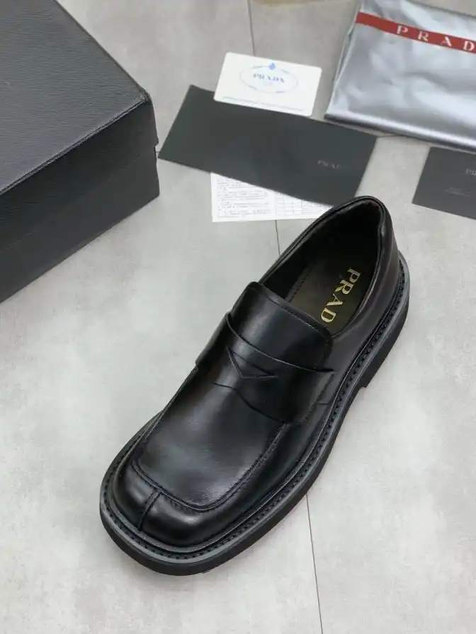 hype Prada Leather Shoes