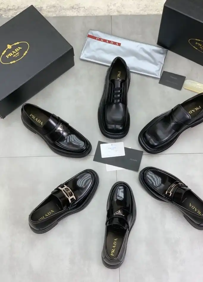 hype Prada Leather Shoes