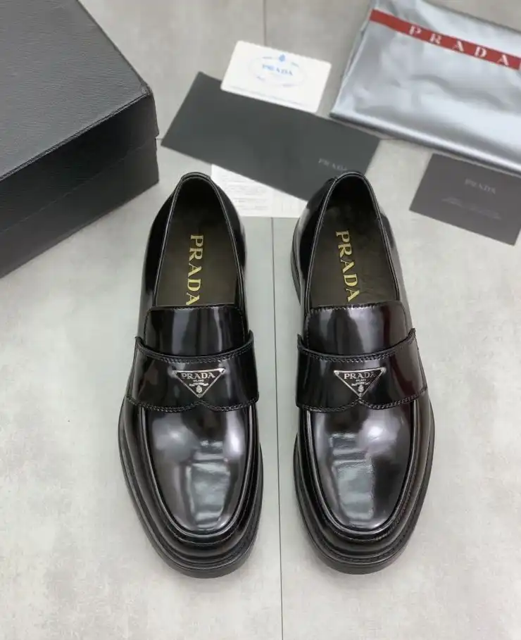 hype Prada Leather Shoes