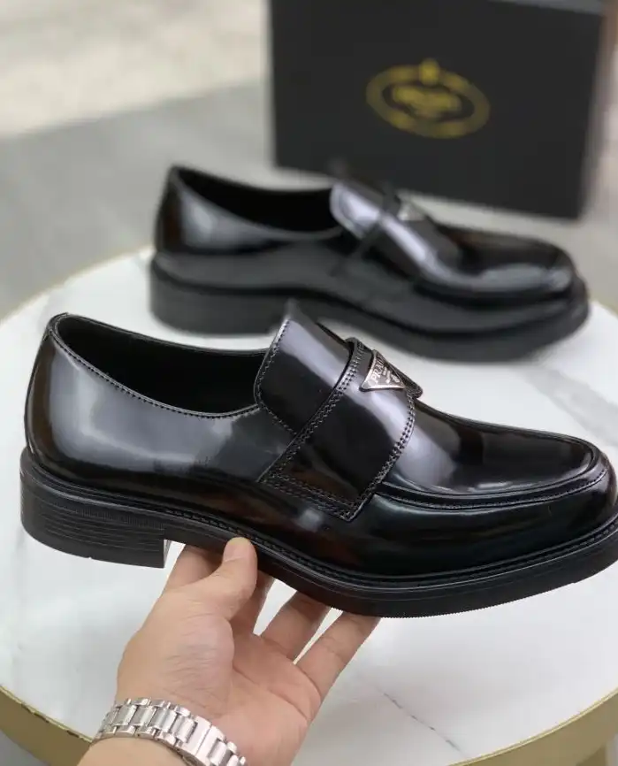 hype Prada Leather Shoes