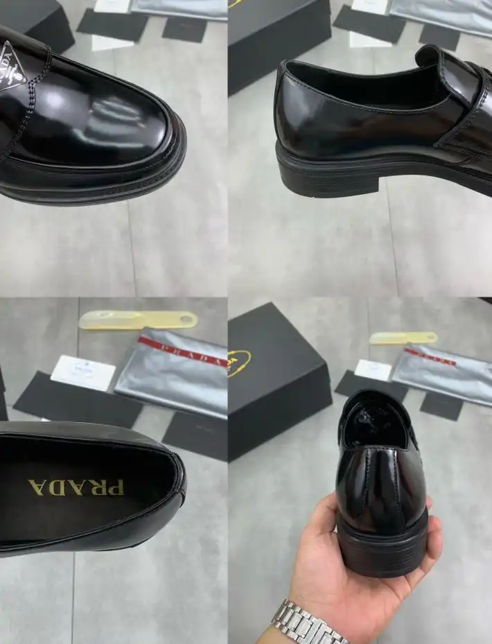 hype Prada Leather Shoes