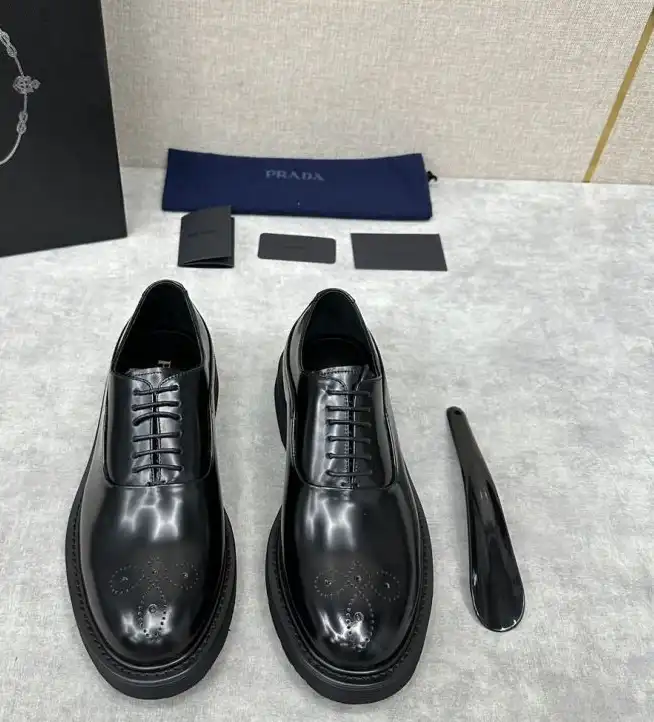 hype Prada Leather Shoes