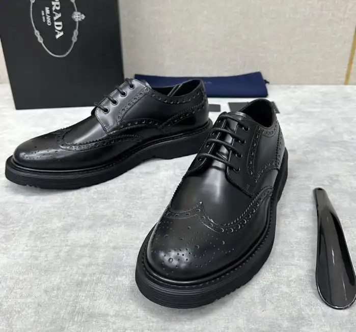 hype Prada Leather Shoes