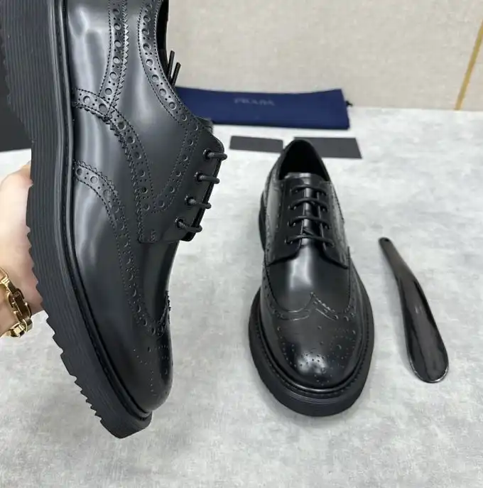 hype Prada Leather Shoes