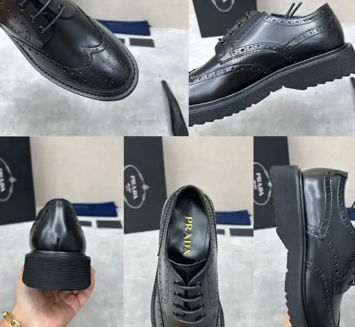 hype Prada Leather Shoes