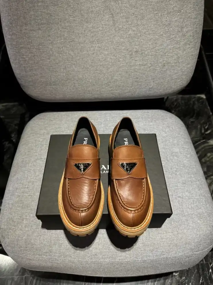 hype Prada Leather Shoes