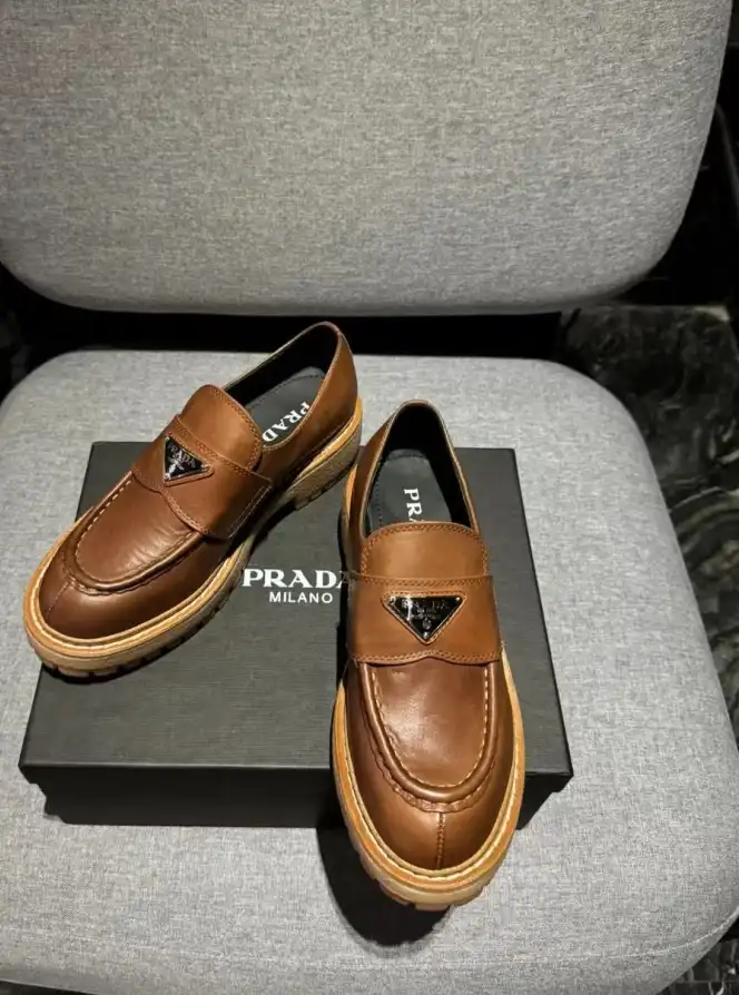 hype Prada Leather Shoes