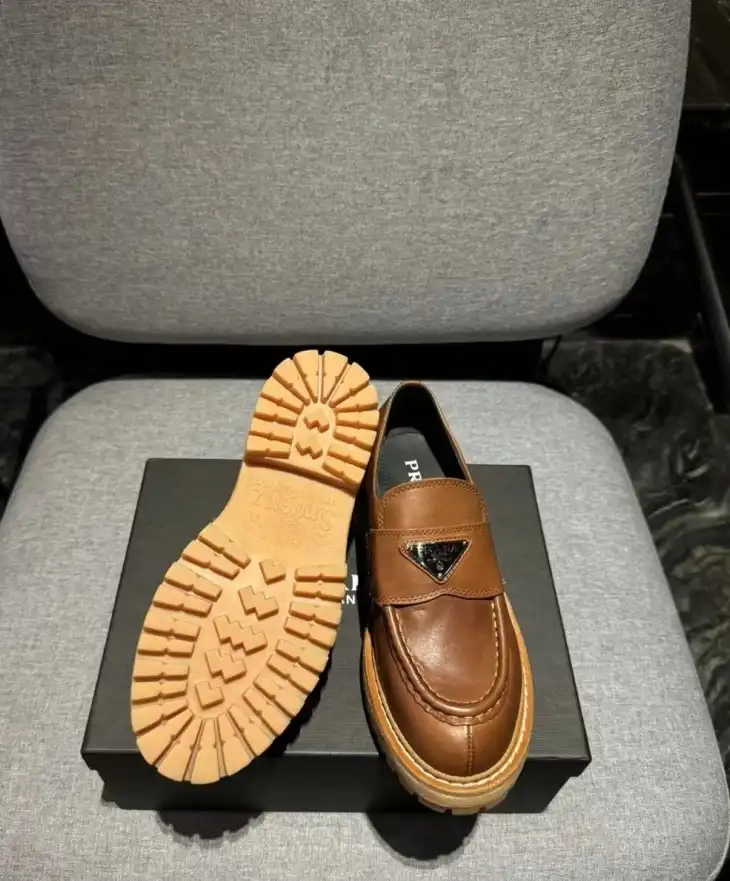 hype Prada Leather Shoes