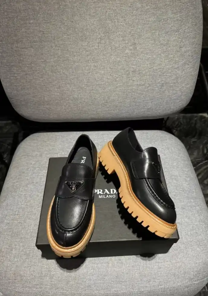 hype Prada Leather Shoes