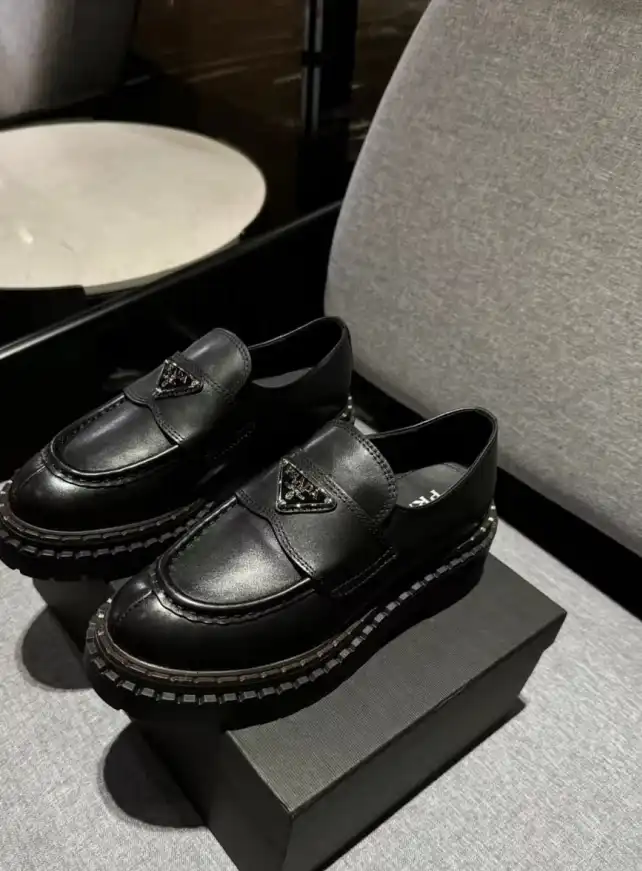 hype Prada Leather Shoes