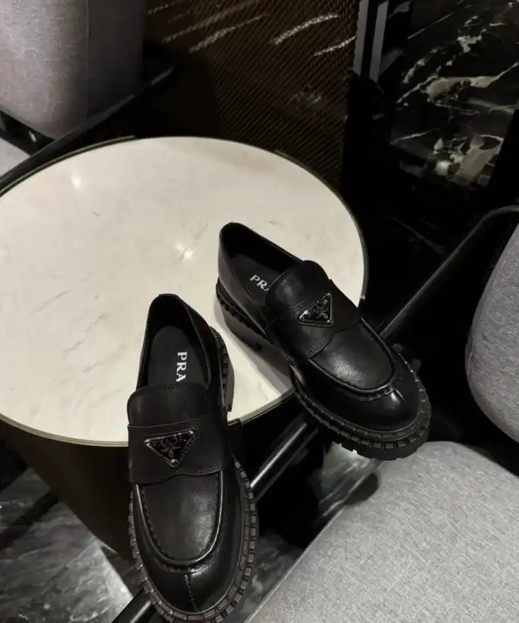 hype Prada Leather Shoes