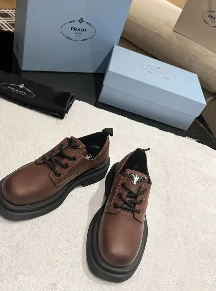 hype Prada Leather Shoes