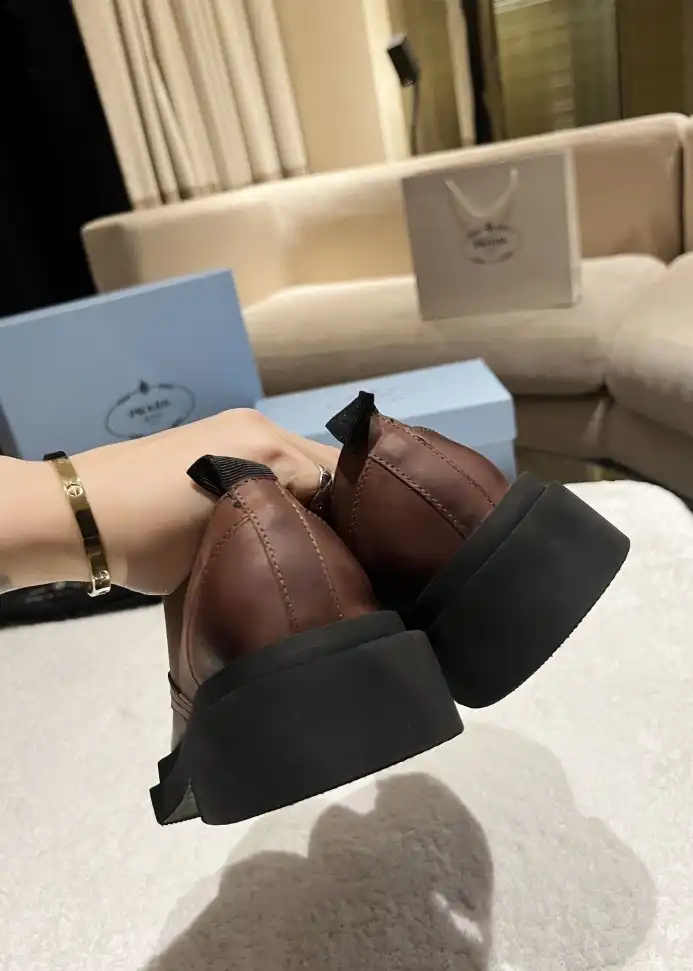 hype Prada Leather Shoes