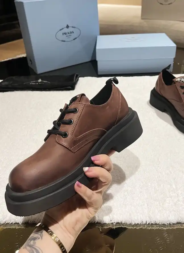 hype Prada Leather Shoes