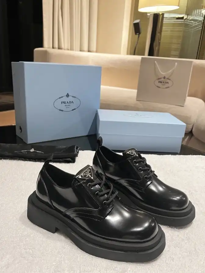 hype Prada Leather Shoes