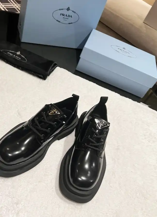 hype Prada Leather Shoes