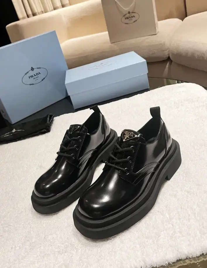 hype Prada Leather Shoes