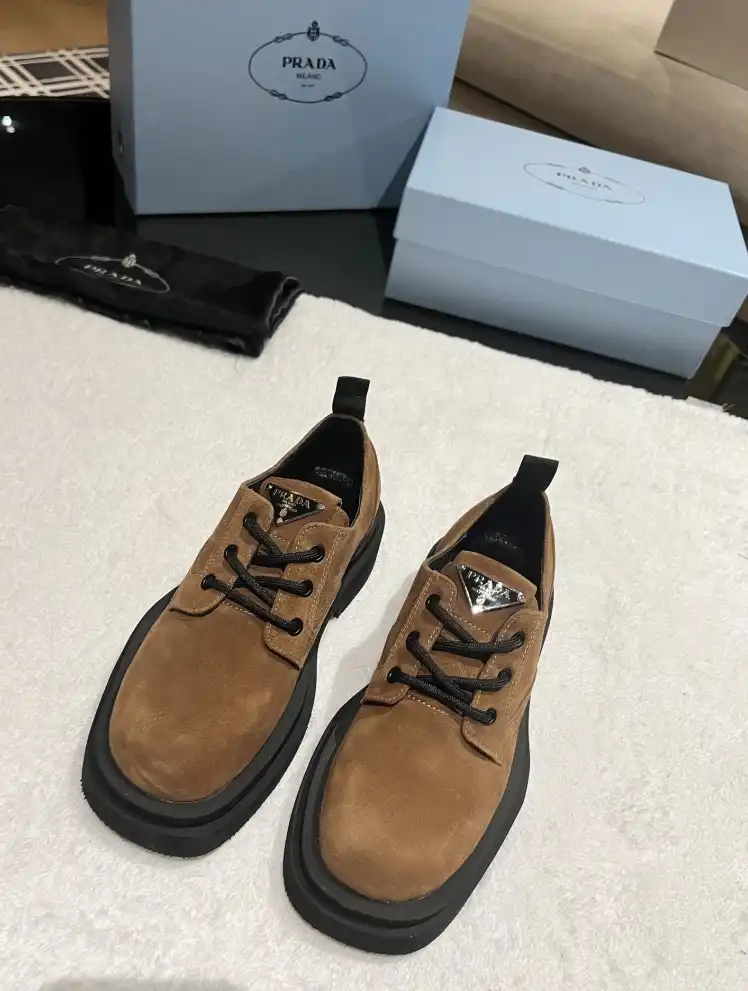 hype Prada Leather Shoes