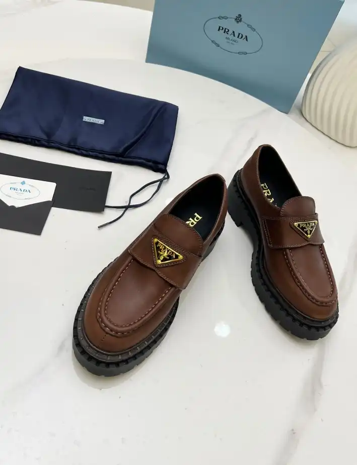 hype Prada Leather Shoes