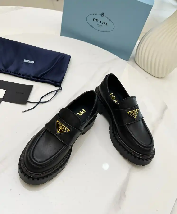 hype Prada Leather Shoes