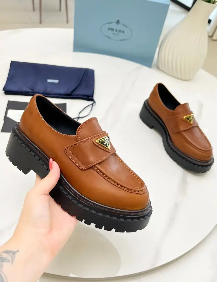 hype Prada Leather Shoes