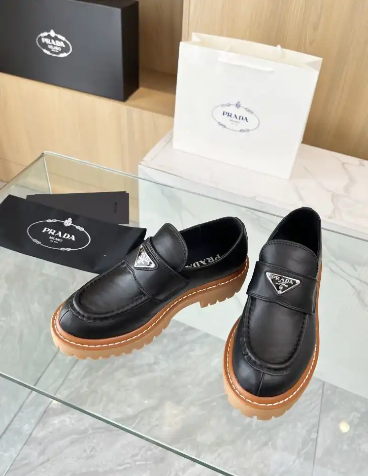 hype Prada Leather Shoes