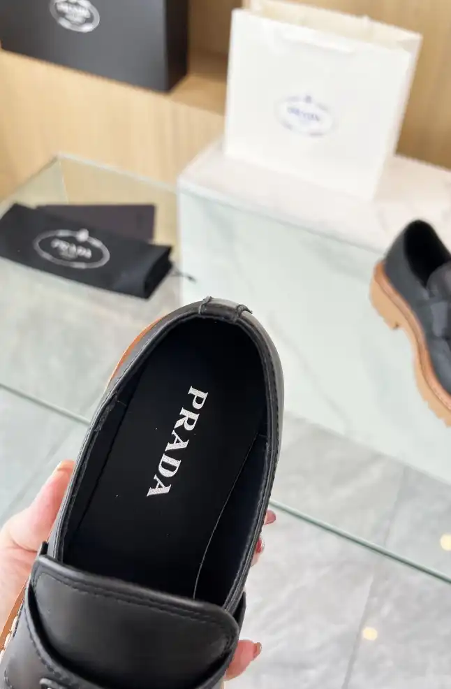 hype Prada Leather Shoes