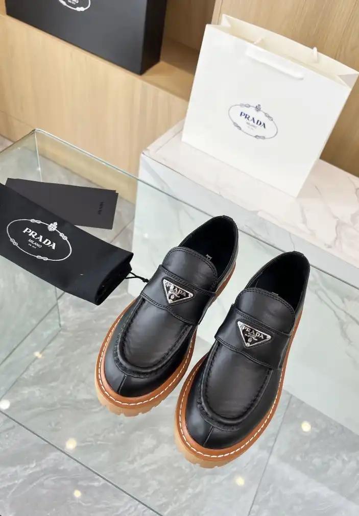 hype Prada Leather Shoes