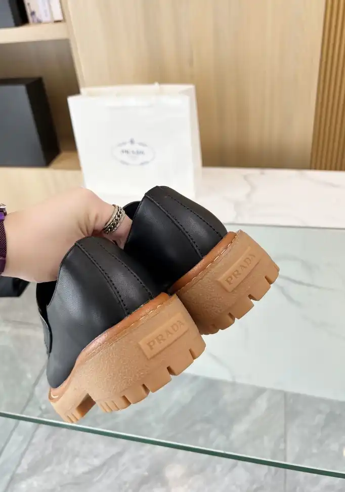 hype Prada Leather Shoes