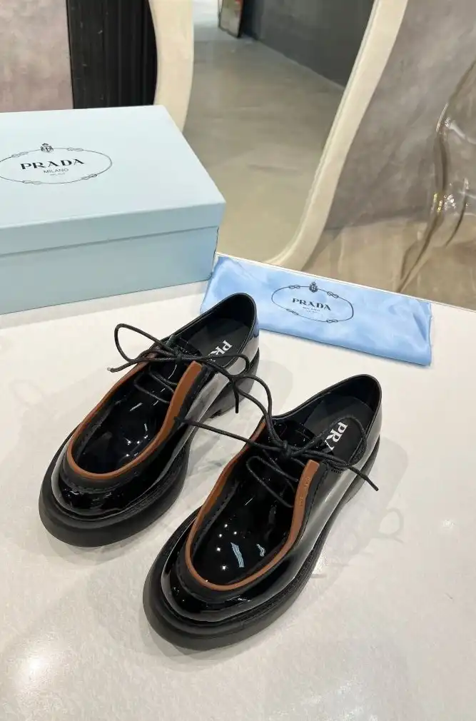 hype Prada Leather Shoes