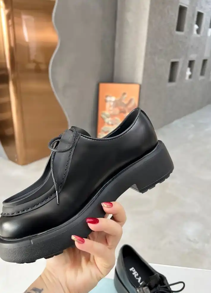 hype Prada Leather Shoes