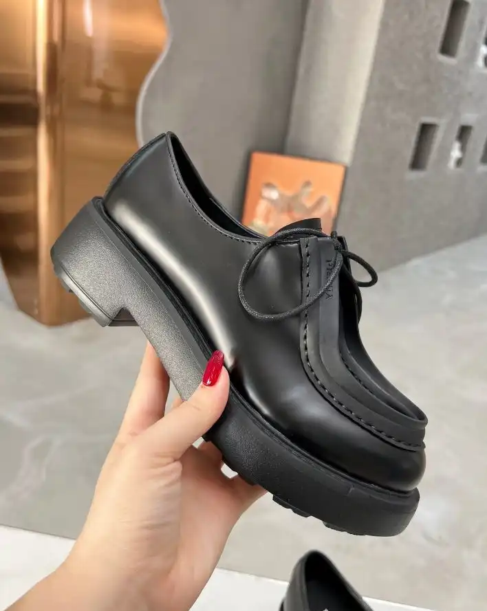 hype Prada Leather Shoes