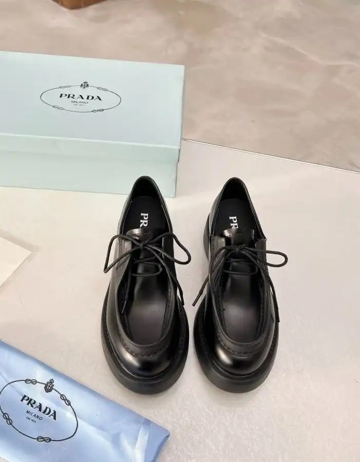 hype Prada Leather Shoes