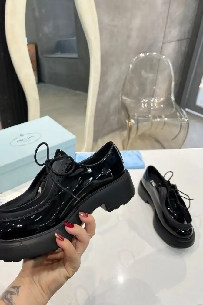 hype Prada Leather Shoes