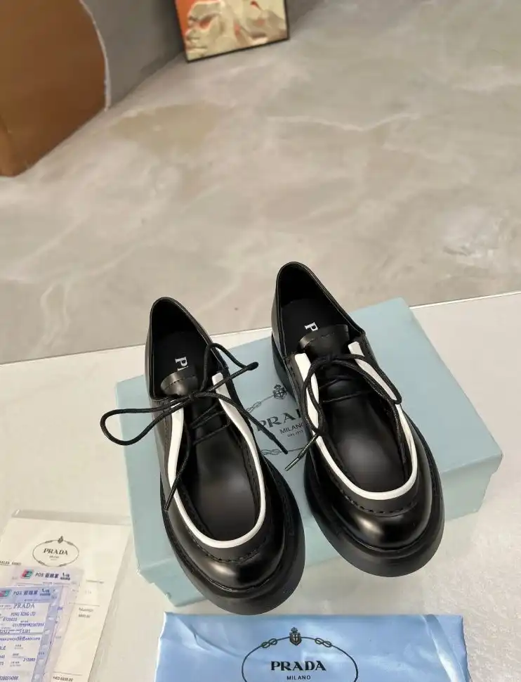 hype Prada Leather Shoes